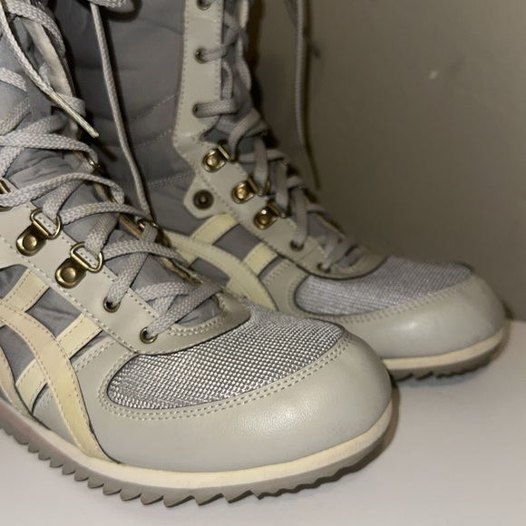 Onitsuka Tiger Women's Boots Light Powder Blue & Cream Lace Up Size 7.5 - Picture 2 of 11